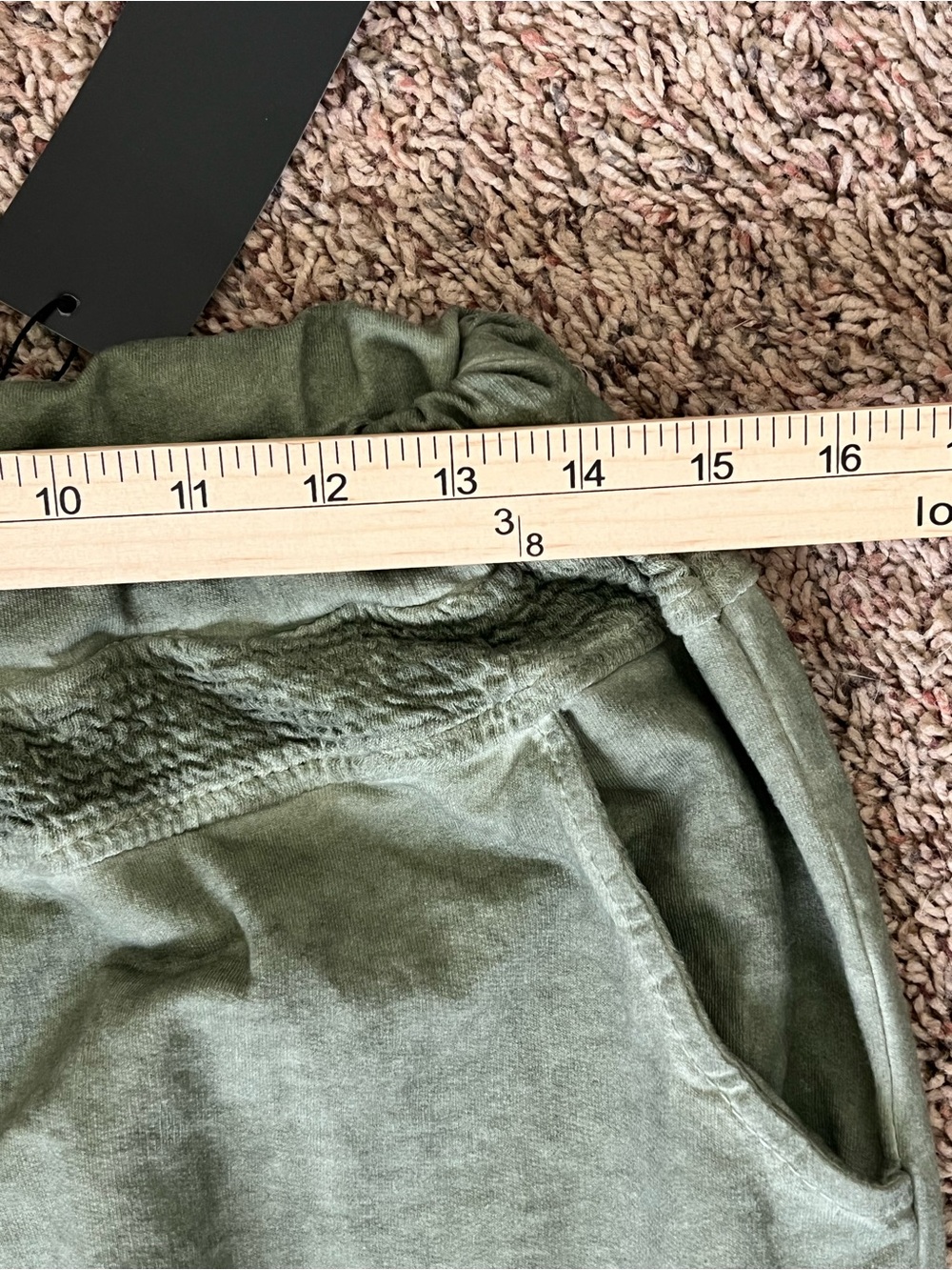 New Venti6 green mineral wash draw string moto joggers size L - Picture 5 of 8